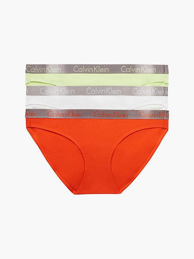 Calvin Klein USA 3 Pack Bikini - Radiant Cotton Womens Briefs Red 0312986-KW